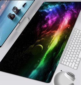 Niezwyknięta przestrzeń galaktyka myszy myszy zamek krawędź Mousepads gaming mousepad klawiatur