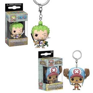 Action Toy Figures New One Piece Anime Keychains Roronoa Zoro Tony Chopper Cartoon Decoration Key Ring Action Figure Toys for Kids Birthday Gifts T240531