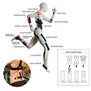 Spor kinesiyolojisi Ön kesimli bant y şekil bandaj şeritleri kas ayak bilekleri destek ağrı kesici koşu koşu tenis koruması