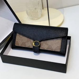 Toppdesigner handväska kvinnor plånböcker läder kvinnors plånbok med klaffmyntväska, korthållare och flera färgalternativ