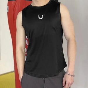 Summer Mens Fitness Sports Tank Top Quick drying Breathable Elastic Training Clothes Fashion Casual Outdoor Slee 240517