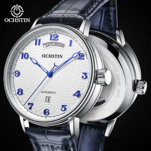 5865 Nuovo prodotto di Ochstin, da Shuangli orologio meccanico completamente automatico, orologio da uomo d'affari in pelle genuina