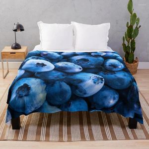 Blankets Blueberry Azure Throw Blanket Stuffed Quilt For Sofa Sofas