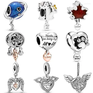 Loose Gemstones Canada Star Moon Earth Blooming Watering Can Pendant Beads 925 Sterling Silver Charm Fit Fashion Bracelet Diy