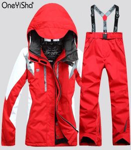 Women Tracksuit Two Piece Set Warm Hooded Windproect Thicken Winter Club Outfits 2021 Ski Jacket Snowboard Female Skiing Suit4415822