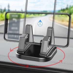 360 Degree Car Phone Holder Mount Soft Silicone Anti Slip Mat Mobile Phone Mount Stands For Car GPS Dashboard Bracket 6x6x45cm Jcgso
