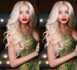 カラー613 Glueless Full Lace Blonde Human Hair Wig Body Wave Platinum Human Hair Lace Front Wigs with Baby Hair Sideパート55105334316511