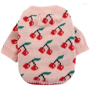 Собачья одежда вишневая одежда красного домашнего животного зимний свитер для померанских щенков маленькое животное XS XL Pink Cat Shop Магазин Оптовые товары