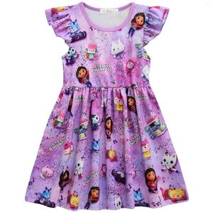 Abiti da ragazza 2024 Summer Cotton bambina Gabbys Dollhouse Dress House Kids Lace Princess Toddler Regalo per la festa di compleanno 2-10 WKVKN