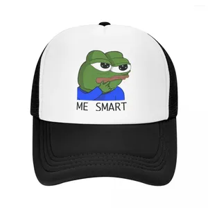 Caps de bola clássico me inteligente Pepe Funny Frog Trucker Hat Men Men Masculino Ajustável Unisex Basex Cap da primavera Snapback