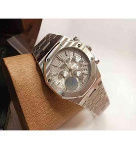 Luxury Mens Mechanical Watch ES Roya1 0AK 1 1 Kronograffunktion för män Swiss Es Brand Wristwatch2833888