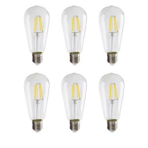 E27 ST64 żarówki LED Vintage LED żarbowa żarówka retro światła 2W 4W 6W 8W ciepłe białe AC110-240V 2682