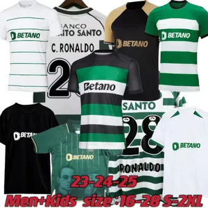 Retro clássico Lisboa Soccer Jerseys 24 25 Lisboa especial Jovane Sarabia Vietto 2001 02 03 04 C.RONALDO MAILLOT CLUBE CLUET CP Men.