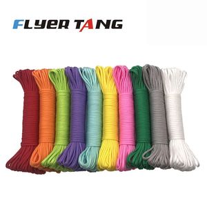 4 Size Dia4mm 7 stand Cores Paracord for Survival Parachute Cord Lanyard Camping Climbing Rope Hiking Clothesline 240531