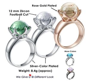 Ny Special Cut Solitaire Women Love Wedding Ring Green White Champagne Zircon 6 Prawn Crown Jewelry WA11498W7511721