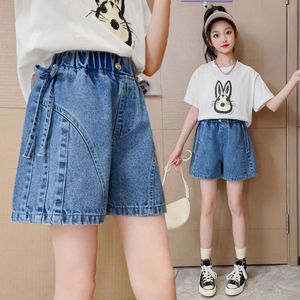 Toddler Pant Cute Summer Big Kids Clothes For Teens Fashion Korean Style Girls Baby Denim Shorts 5-14Y L2405