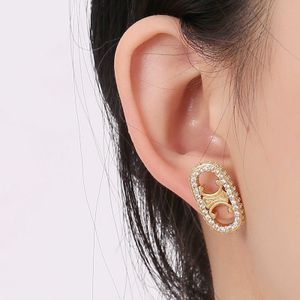 Unique design Celins classic earrings do not fade Diamond Earrings Simple Advanced Sparkling Earring W69F