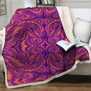 Filtar underbart abstrakt mönster för sängbäddsoffa stol täcken tupplur täck mjuk varm flanell plysch kast filt kontor gåva sängkläder