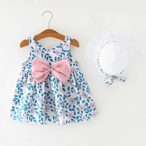 Cute and Comfy Baby Girl Flower Dress with Free Matching Hat L2405