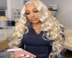 613 Frontal Wig Brazilian Straight Lace Front Human Hair Wigs for Black Women Honey Blonde Body Wave 30 Inch T Part Lace Front1304655