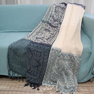Dywany klasyczne retro roślinne kwiaty Kilim Sofa Ręcznik koc pokrywa koce do sypialni dywanik miękki dywan obrus