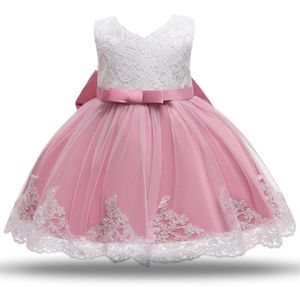 Baby Girls Kleidung Neugeborene Mädchen 1 Jahr Geburtstagskleid ärmellose Spitze Taufkleidung Baby Weihnachtskleid Taufe2859623