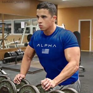 Men's Polos 2023 Mens Quick Dry Sports T-shirt Gym Summer Breathable Comfortable Fitness Short Sleeve Casual Oversized Male Tops Clothing Q240530