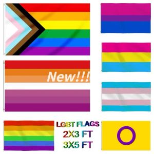 90x150 см. Радужная гордость флаг Прайда Бисексуал Лесбийский Пансексуальный ЛГБТ -флаг