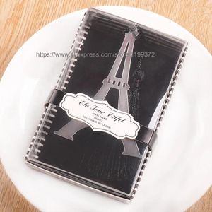Party Favor 100pcs With Love Eiffel Tower Bookmark Silver Stainless Steel Bookmarks Tassels Retail Box Wedding Filler Gift Favour