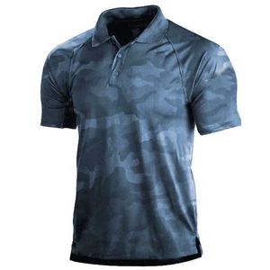 Men's T-Shirts Camouflage Polo Shirt Men Clothes Outdoor Fashion Casual Short Sleeve Summer Street Oversized Men Sport Military T Shirts Tops S53105