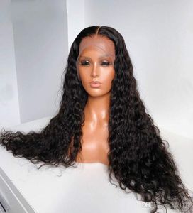 Lös curl 250 densitet 13x6 spets främre mänskliga hår peruk 360 spets frontala peruk brasiliansk remy hårvatten våg 30 tum full du maj8354927
