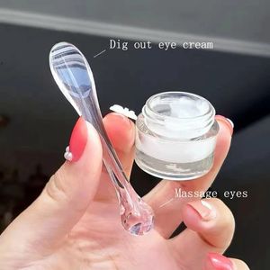 1st Eye Cream Applicator Spoon Roller Transparent Massage Stick Cosmetic Spatulas Wrinkle Mask Skin Care Plastic 240531