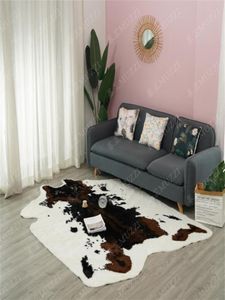 Duże dywan naśladowanie zwierzęta skóra dywan dywan niscon krowa Zebra Dywany i dywany do domu 2103017507529