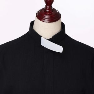 5PCSロットホワイトカラーは聖職者シャツの高品質247Lのための首輪の挿入挿入襟の挿入挿入