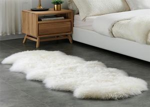 Soft Faux Fur Wool Carpet For Living Room Sofa Cushion Fluffy Bedside Rug Plush Bedroom Decoration Cover Door Window Bay Mat 220503014452