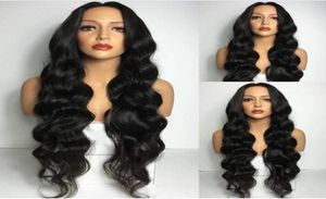 26 Inch Middle Part 130 Density Body Wave Large Stock Glueless Full Lace Wig for black women FAST 76884655164422