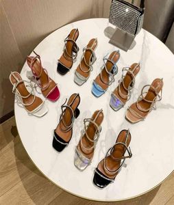 Amina Muaddi 80 Off Outlet Store Wine Glass с алмазными ремешками высокие каблуки Новая квадратная головка с сказочными сандалиями моды GTM5342199