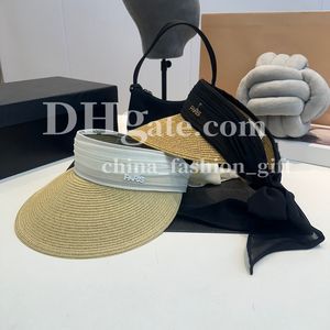 Kobiety krem ​​przeciwsłoneczny Słomka Hat Travel Visor Sun Hat Wide Brim Visor Hap z łuk