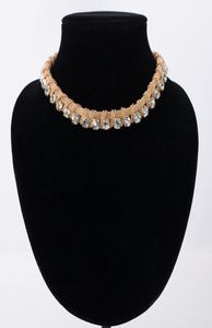 Nuovo fascino catene di colori oro girocollo strass per donne collane di cristallo in cristallo di moda per pendenti gioielli vintage n0283884937