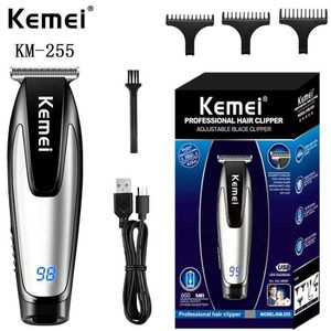 Scissors Shears Carbon Steel Scissor Professional Hair clipper Kemei KM-255 Multi functional Electric Charging Blade Razor G240529