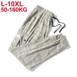 Plus Size Camouflage Cargo Pants Men 10XL 9XL 8XL 7XL 6XL Multi-Pockets Sweatpants Ice Silk Joggers Breathable Harem Trousers 240529