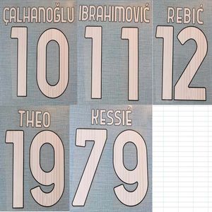 2021 Home Calhanoglu Ibrahimovic Rebic Theo Kessie Nameet Patch