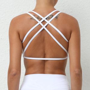 Kvinnors tankar sportbh för kvinnor skjuter upp yogavorda topp 2024 Lycra Sport Tank Haut Femme Mujer Workout Pilates Tops White Black Orange
