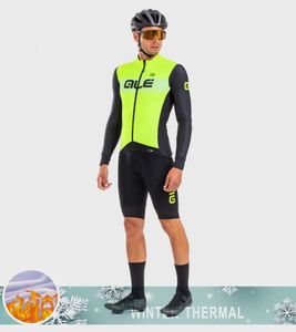 Aie Winter Thermal Pleece Jersey Zestaw Odzież rowerowa z długim rękawem MTB Rower Suit Wear MAILLOT ROPA Ciclismo Cycling 2024 L2405