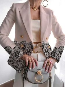 Women's Suits Blazers Womens Clothing Suit Western-Style Clothes Lapel Button Lid Pocket Fashion z240531