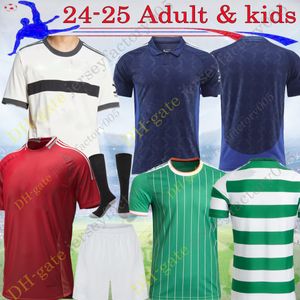 24 25 Индивидуальные футбольные майки футбола 2024 3-й подходящая дышащая ткань Таиланда качественные взрослые и детские комплект 16-4xl