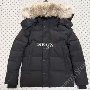 رجال الشتاء أسفل السترات مصمم الفراء ذئب حقيقي Homme Puffer Canada Windbreaker Jassen Outerwear Hooded Fourrure Manteau Down Stack