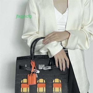 BK Totes Bags House Handbags Designer Bags Women Crocodile Pattern Stereoscopic House Platinum Bag with Advanced Hand Palm Pattern Colore WN-KNXH