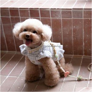 Dog Apparel Autumn And Winter Small Incense Plus Veet Traction Buckle Skirt Short Pet Clothes Cat Teddy Bichon 240307 Drop Delivery Dhd1S