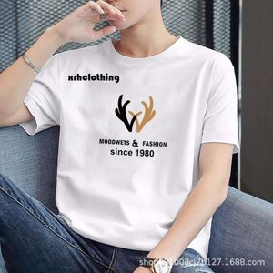 Mens Designer T Shirt Men's New Short Trend Loose Round Neck, Men's Printed T-Shirt, Summer Casual Half hylsa T-shirt Top